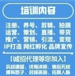 全国抖音培训诚招个人/合作商代理